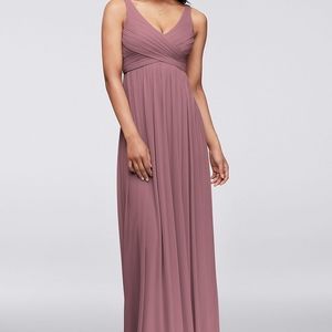David's Bridal Quartz Long Mesh Dress